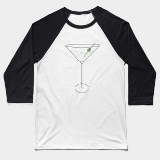 Martini Cocktail Baseball T-Shirt